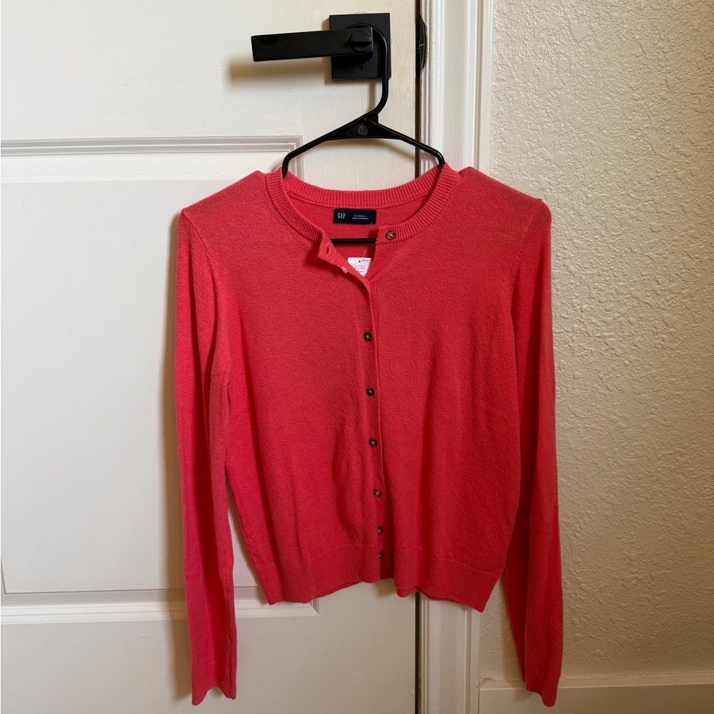 Gap CashSoft Cardigan - Coral/Pink Size xxs